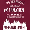 Spreadshirt Leg Dich Nie Mit Frauchen An Hund Witzig Spruch Produktbild-Vorschau 2