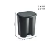 Collecteur de déchets à pédale TRIO 1x10/2x15l L420xH585mm Voir les images du produit 4