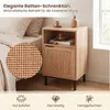 Tavolino notturno COSTWAY, comodino con porta in rattan e Anteprima dell’immagine prodotto 4