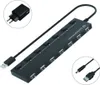 Conceptronic HUBBIES08BP 7-Port-USB-2.0-Hub mit Netzteil Produktbild-Vorschau 3