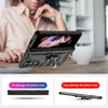 A person is using a black phone case with a ring stand on a table. Produktbild-Vorschau