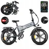 A collage of images showing a folding electric bicycle, its display, and its rear light. Anteprima dell’immagine prodotto