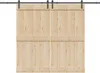 vidaXL Schiebetürbeschlag-Set 305 cm Stahl Schwarz Produktbild-Vorschau 1