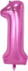 Ballon en plastique chiffre 1, environ 100 cm, rose Voir les images du produit 2