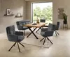 A dining room scene with a table, chairs, and a bench. Produktbild-Vorschau