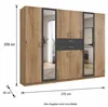 Drehtürenschrank Kleiderschrank 270 cm Schubkästen Spiegel Produktbild-Vorschau 7