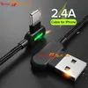 LED Winkel 90 Grad Fast Ladekabel für iPhone 13 12 11 Pro X Produktbild-Vorschau 1