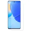 A screen protector is shown on top of a smartphone. Produktbild-Vorschau