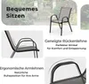 Collage of images showcasing a chair with text highlighting its features. Voir les images du produit