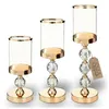 Kerzenhalter 3er-Set Gold 40.5 cm – Kerzenständer aus Glas Produktbild-Vorschau 1