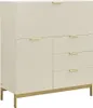 Sekretär mit 2 Türen & 3 Schubladen - MDF & Metall - Beige Produktbild-Vorschau 6