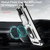 A phone case is shown attached to a magnetic car mount inside a car. Produktbild-Vorschau