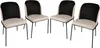 Skye Decor, Dore 145 V4, Stuhlset (4 Stück), Schwarz, 100 % Produktbild-Vorschau 1