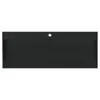 A top-down view of a black rectangular washbasin with a central drain. Produktbild-Vorschau