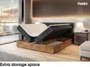 MEBLINI Boxspringbett mit Bettkasten - Gepolstert Produktbild-Vorschau 5