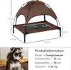 PawHut Haustierbett mit Baldachin Erhöhtes Hundebett Produktbild-Vorschau 3