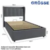 STILVORA Polsterbett 90 x 200 cm mit Metall-Holz-Rahmen, Produktbild-Vorschau 4