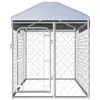 vidaXL Vonkajšia búda pre psov so zastrešením 200x100x125 Náhľad obrázku produktu 2