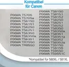 A list of compatible Canon printer models is displayed. Produktbild-Vorschau