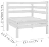 vidaXL 4-tlg. Garten-Lounge-Set Weiß Massivholz Kiefer Produktbild-Vorschau 8