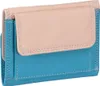 Minibörse Leder türkis-beige Hosentaschenbörse, Produktbild-Vorschau 1