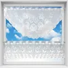 A window with white lace curtains hanging. Anteprima dell’immagine prodotto