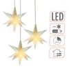 3D Weihnachtsstern 10 cm 3er Set mit Timer - weiß - Deko Produktbild-Vorschau 3
