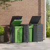 vidaXL Mülltonnenbox für 3 Tonnen Anthrazit 207x79x117 cm Produktbild-Vorschau 3