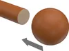 A wooden rod and a sphere, possibly representing curtain rod finials. Produktbild-Vorschau