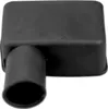 A black battery terminal cover with a 90-degree angled outlet. Produktbild-Vorschau