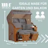 Strandkorb Schleswig Pinie braun PE mokka Dessin 553 Produktbild-Vorschau 10