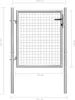 vidaXL Gartentor verzinkter Stahl 100 x 75 cm Silber Produktbild-Vorschau 4