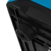 A close-up view of the bottom of a blue and black inverter generator, focusing on a rubber foot. Produktbild-Vorschau