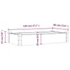 vidaXL Lit surélevé avec insert 120x60x25 cm bois massif Voir les images du produit 8