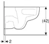 Geberit Renova Wand-WC Tiefspüler TurboFlush, 54 cm ohne Produktbild-Vorschau 4