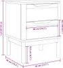 vidaXL Comodino grigio 45x39x57 cm in legno di pino Anteprima dell’immagine prodotto 8