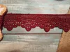 52mm Spitzenband aus Baumwolle, Weinrot, Vintage-Stil Produktbild-Vorschau 3