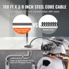 A drain cleaning machine with its cable extending into a drain, illustrating its features and capabilities. Podgląd zdjęcia produktu