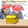 Piraten Schatztruhe mit Schloss und 2 Schlüsseln – goldene Produktbild-Vorschau 4