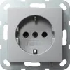 Prise Gira aspect aluminium Système 55, 1 pièce. Voir les images du produit 2