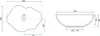 Diagrams showing the dimensions of a sink. Náhľad obrázku produktu