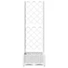 vidaXL Sadzarka z kratką Biała 40x40x121,5 cm PP Podgląd zdjęcia produktu 10
