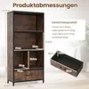 Regał na książki COSTWAY, 4-poziomowy regał z otwartymi Podgląd zdjęcia produktu 3