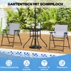 Yaheetech Gartentisch Bistrotisch mit Schirmloch, aus Glas Produktbild-Vorschau 4