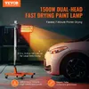 Infračervená vytvrzovací lampa VEVOR, 1500 W, nastavení Náhled obrázku produktu 2