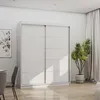 Armoire à portes coulissantes Armoire 160 cm blanc/blanc Voir les images du produit 1