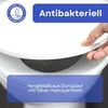 A hand is shown lifting the lid of a toilet seat, with marketing text overlays. Náhled obrázku produktu