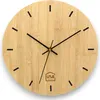 UNUS Wanduhr 30cm rund modern leise Uhrwerk Bambus-Holz Produktbild-Vorschau 1