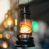 Schwarze Retro-PETROLEUMLAMPE, Metalllaterne, Windlicht mit Produktbild-Vorschau 5