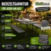 Bierzeltgarnitur 180x75 cm klappbar graue Holzoptik Produktbild-Vorschau 4
